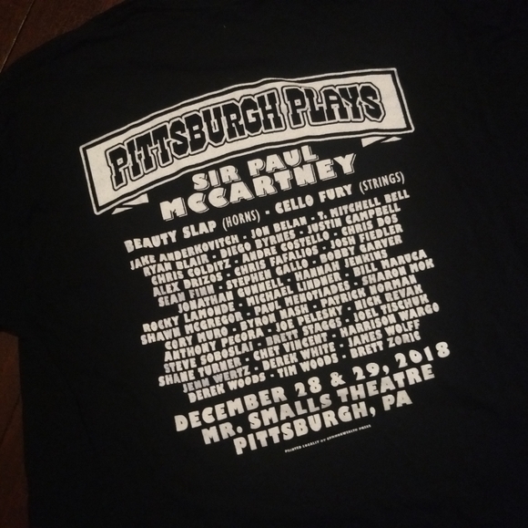 PAUL MCCARTNEY CONCERT TRIBUTE T-SHIRT - Medium / Pittsburgh Plays Band Rock tee - Picture 9 of 11